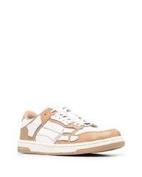 beige Leder niedrige Sneakers von Amiri