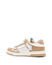 beige Leder niedrige Sneakers von Amiri