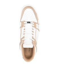 beige Leder niedrige Sneakers von Amiri