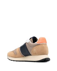 beige Leder niedrige Sneakers von Paul Smith