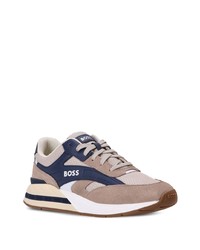 beige Leder niedrige Sneakers von BOSS