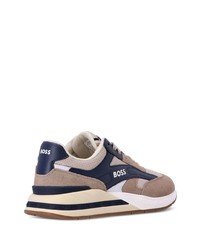 beige Leder niedrige Sneakers von BOSS