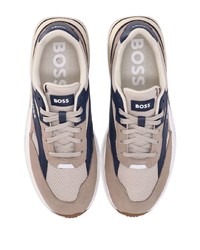 beige Leder niedrige Sneakers von BOSS