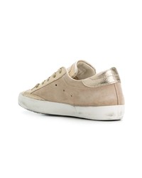 beige Leder niedrige Sneakers von Philippe Model