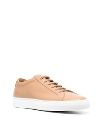 beige Leder niedrige Sneakers von Common Projects