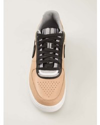 beige Leder niedrige Sneakers von Nike