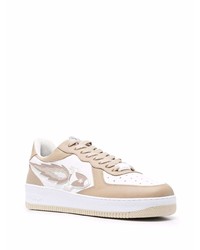 beige Leder niedrige Sneakers von Enterprise Japan