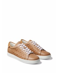 beige Leder niedrige Sneakers von Jimmy Choo