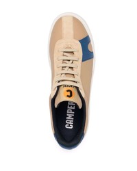 beige Leder niedrige Sneakers von Camper