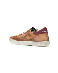 beige Leder niedrige Sneakers von Golden Goose Deluxe Brand