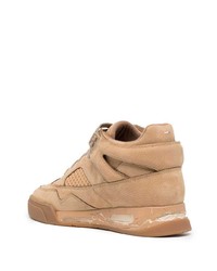 beige Leder niedrige Sneakers von Maison Margiela