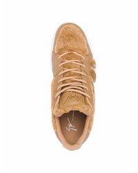 beige Leder niedrige Sneakers von Giuseppe Zanotti