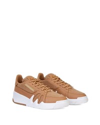 beige Leder niedrige Sneakers von Giuseppe Zanotti