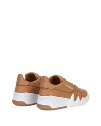 beige Leder niedrige Sneakers von Giuseppe Zanotti