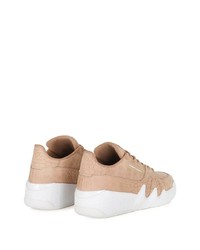 beige Leder niedrige Sneakers von Giuseppe Zanotti