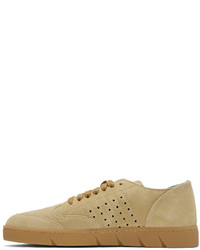 beige Leder niedrige Sneakers von Loewe