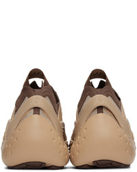 beige Leder niedrige Sneakers von Lanvin