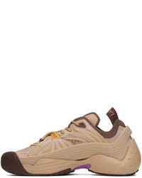 beige Leder niedrige Sneakers von Lanvin