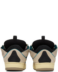 beige Leder niedrige Sneakers von Lanvin