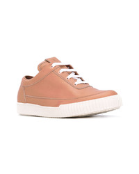 beige Leder niedrige Sneakers von Marni