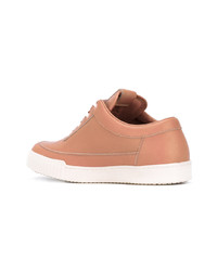 beige Leder niedrige Sneakers von Marni