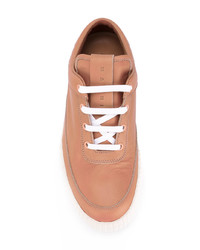 beige Leder niedrige Sneakers von Marni