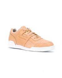 beige Leder niedrige Sneakers von Reebok