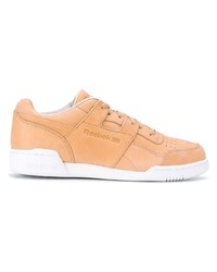 beige Leder niedrige Sneakers von Reebok