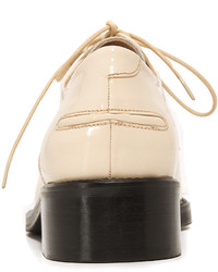 beige Leder Oxford Schuhe von Rachel Comey
