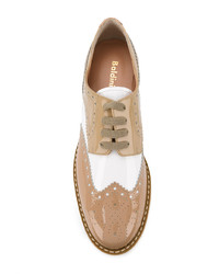 beige Leder Oxford Schuhe von Baldinini