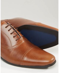 beige Leder Oxford Schuhe