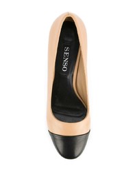 beige Leder Pumps von Senso