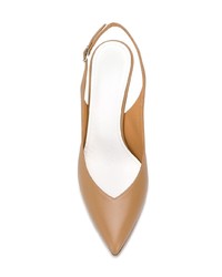 beige Leder Pumps von Maison Margiela