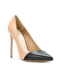 beige Leder Pumps von Francesco Russo