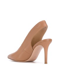 beige Leder Pumps von Gianvito Rossi