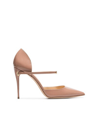 beige Leder Pumps von Jennifer Chamandi