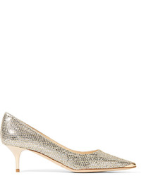 beige Leder Pumps von Jimmy Choo