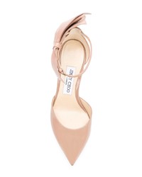 beige Leder Pumps von Jimmy Choo