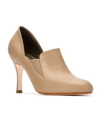 beige Leder Pumps von Sarah Chofakian