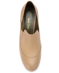 beige Leder Pumps von Sarah Chofakian