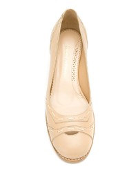 beige Leder Pumps von Sarah Chofakian