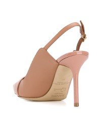 beige Leder Pumps von Malone Souliers