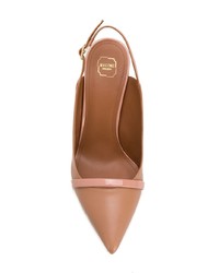 beige Leder Pumps von Malone Souliers