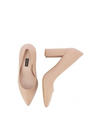 beige Leder Pumps von Nine West