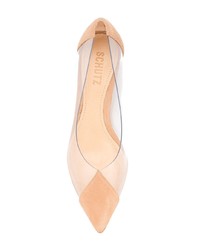 beige Leder Pumps von Schutz