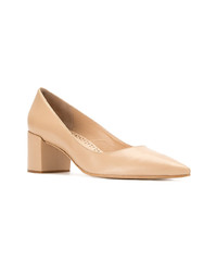 beige Leder Pumps von Sarah Chofakian