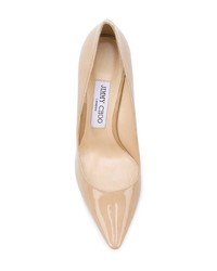 beige Leder Pumps von Jimmy Choo