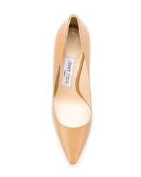 beige Leder Pumps von Jimmy Choo