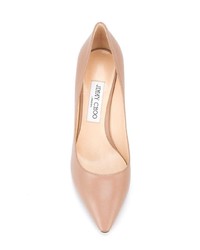 beige Leder Pumps von Jimmy Choo