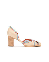 beige Leder Pumps von Sarah Chofakian